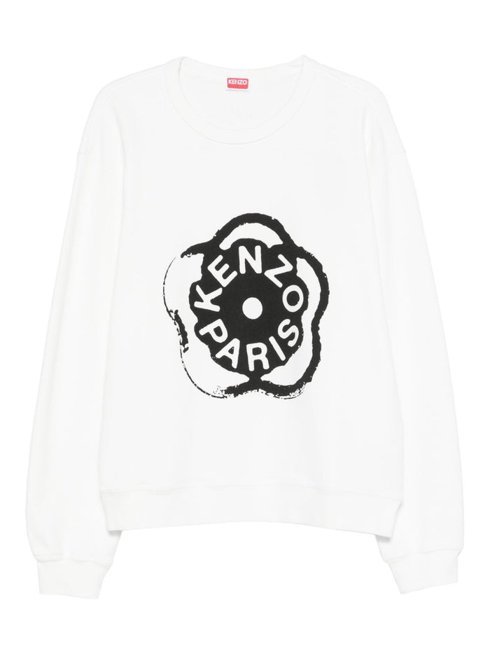 Kenzo Felpa Fiore Boké Uomo Bianco 5