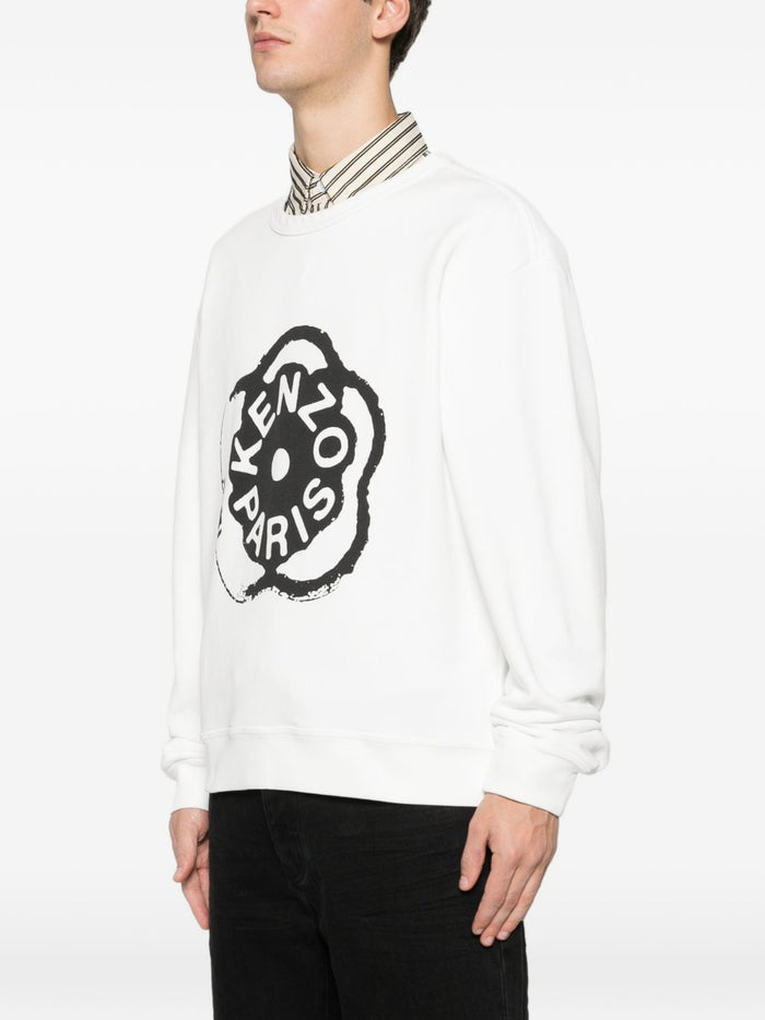 Kenzo Felpa Fiore Boké Uomo Bianco 1