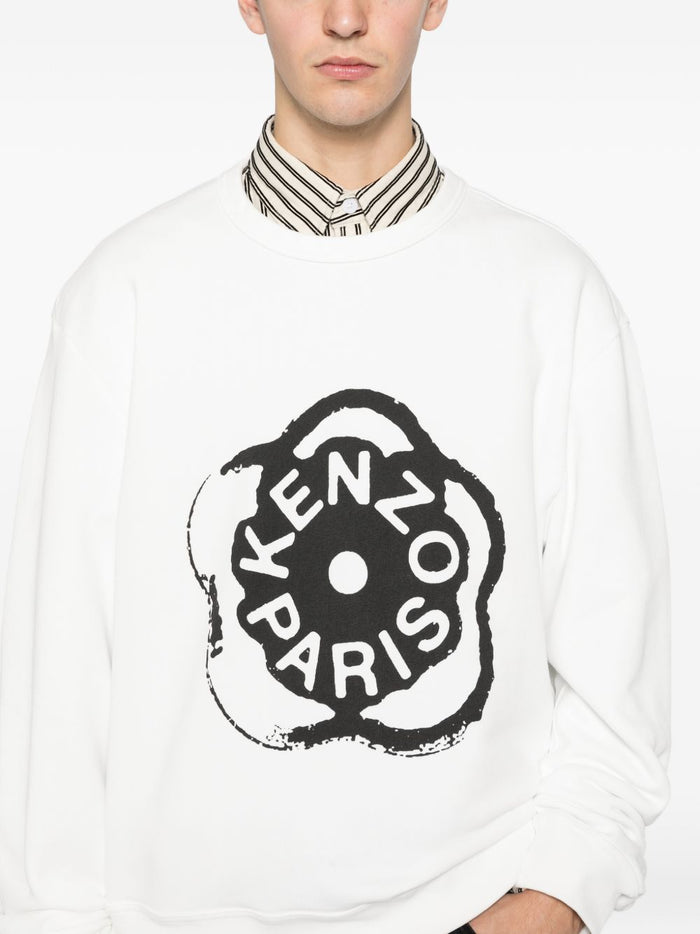 Kenzo Felpa Fiore Boké Uomo Bianco 4