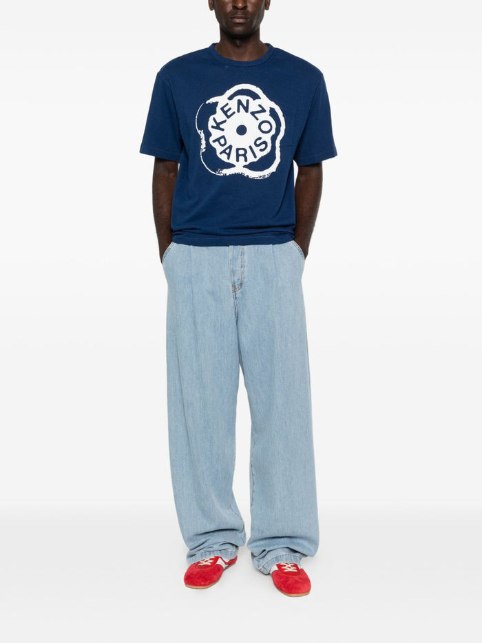 Kenzo T-Shirt Fiore Boke Uomo Blu 2
