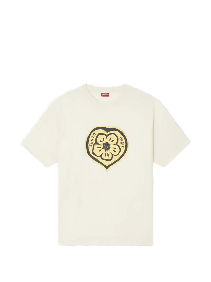 Kenzo T-Shirt Cuore Boke Uomo Bianco 4