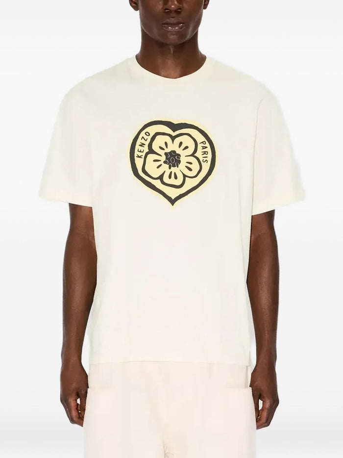 Kenzo T-Shirt Cuore Boke Uomo Bianco 1