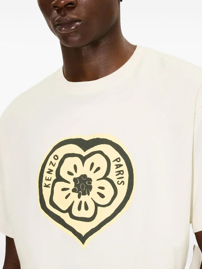 Kenzo T-Shirt Cuore Boke Uomo Bianco 3