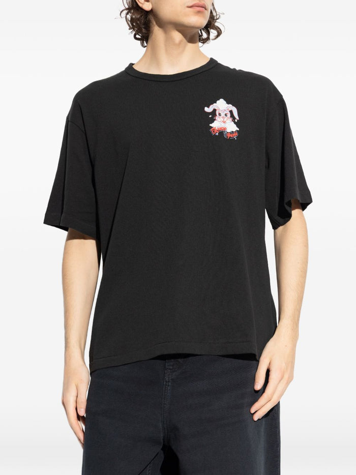 Kenzo T-Shirt Coniglio Uomo Nero 1