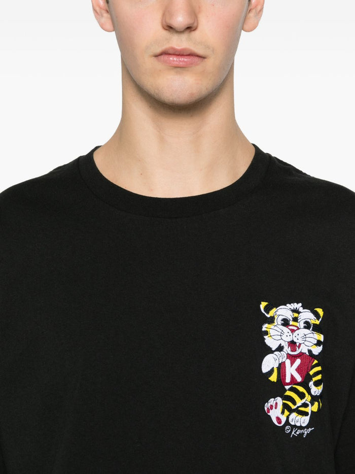 Kenzo T-Shirt Ricamo Tigre Uomo Nero 4