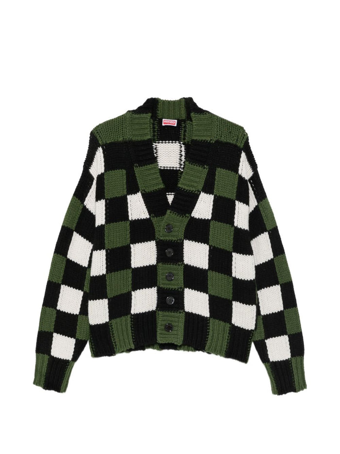 Kenzo Cardigan Verde Uomo 1