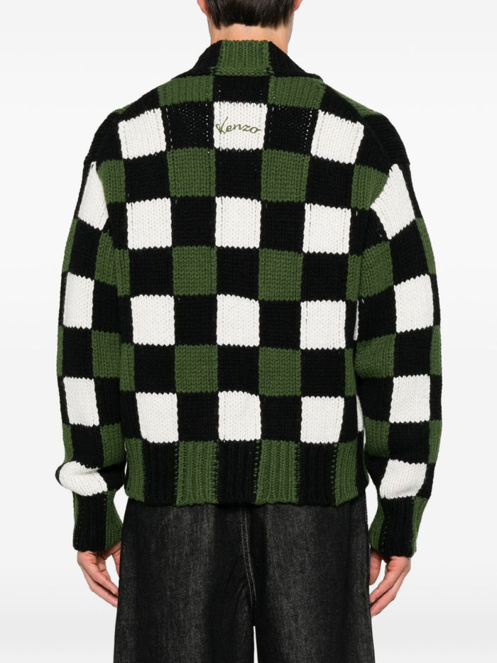 Kenzo Cardigan Verde Uomo 2