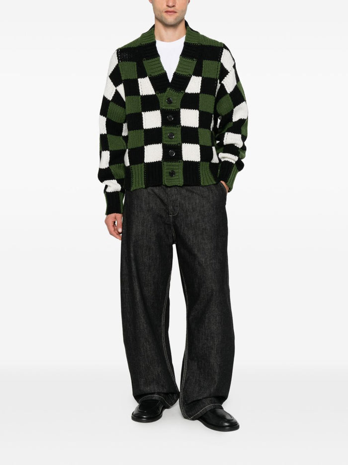 Kenzo Cardigan Verde Uomo 4