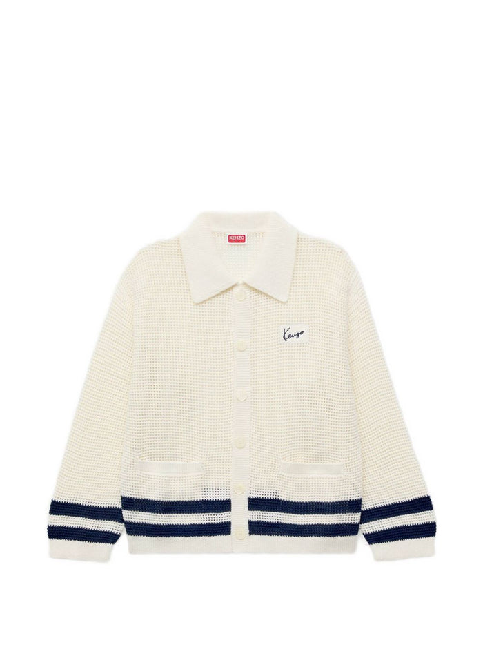 Kenzo Cardigan Bianco Uomo 1