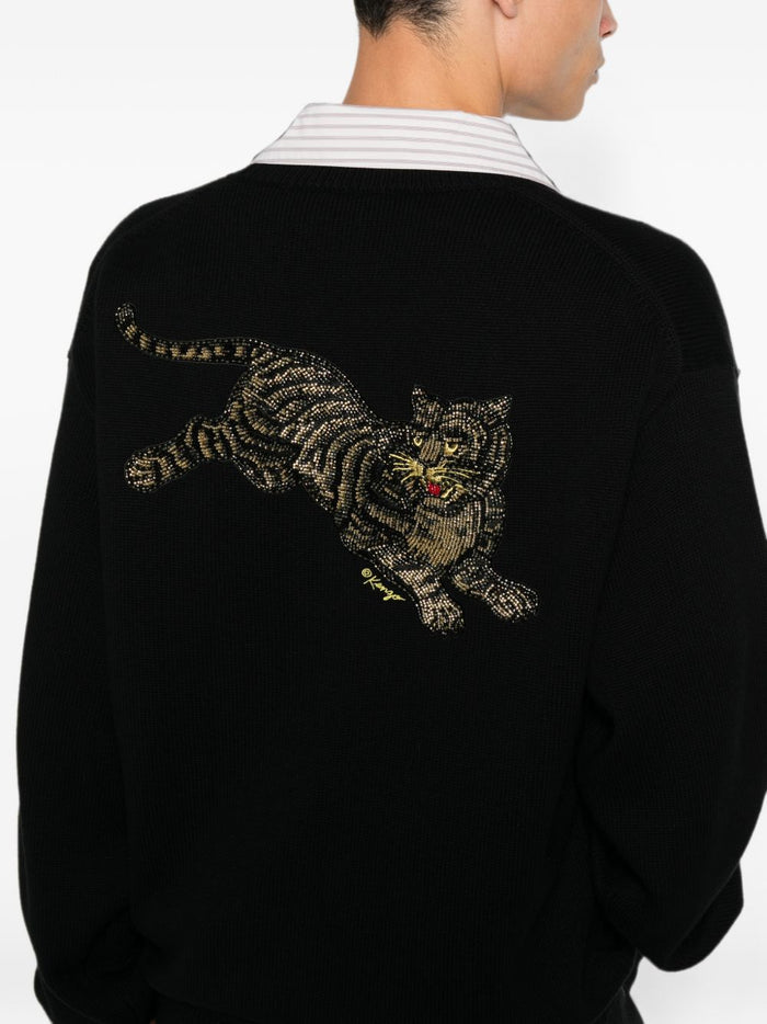 Kenzo Cardigan Nero Uomo 2