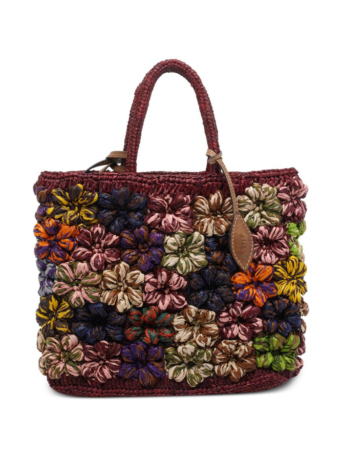 Afar Borsa Flowers Donna Rosso-Multicolor 1