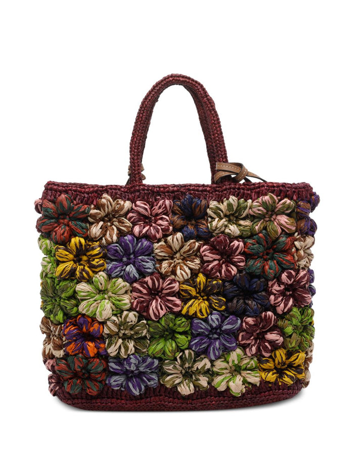 Afar Borsa Flowers Donna Rosso-Multicolor 2