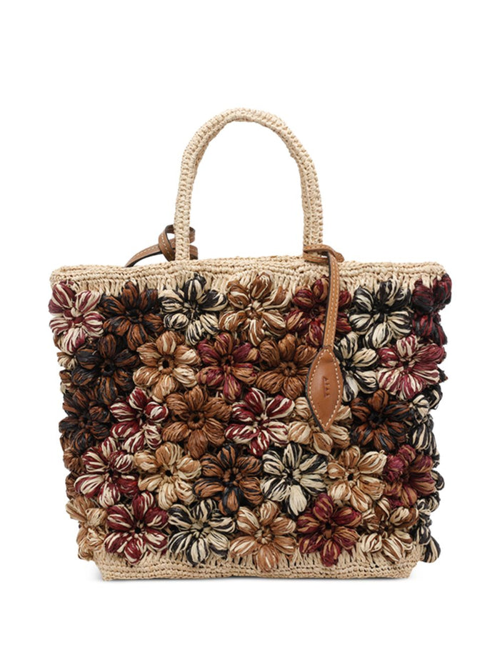 Afar Borsa Flowers Donna Beige-Multicolor 1
