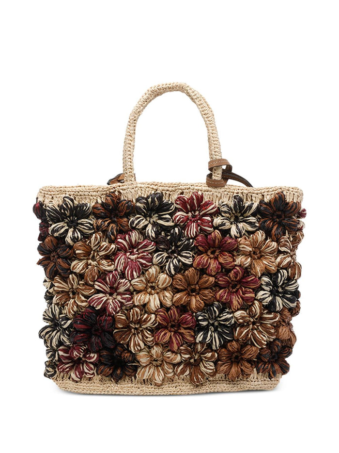 Afar Borsa Flowers Donna Beige-Multicolor 2