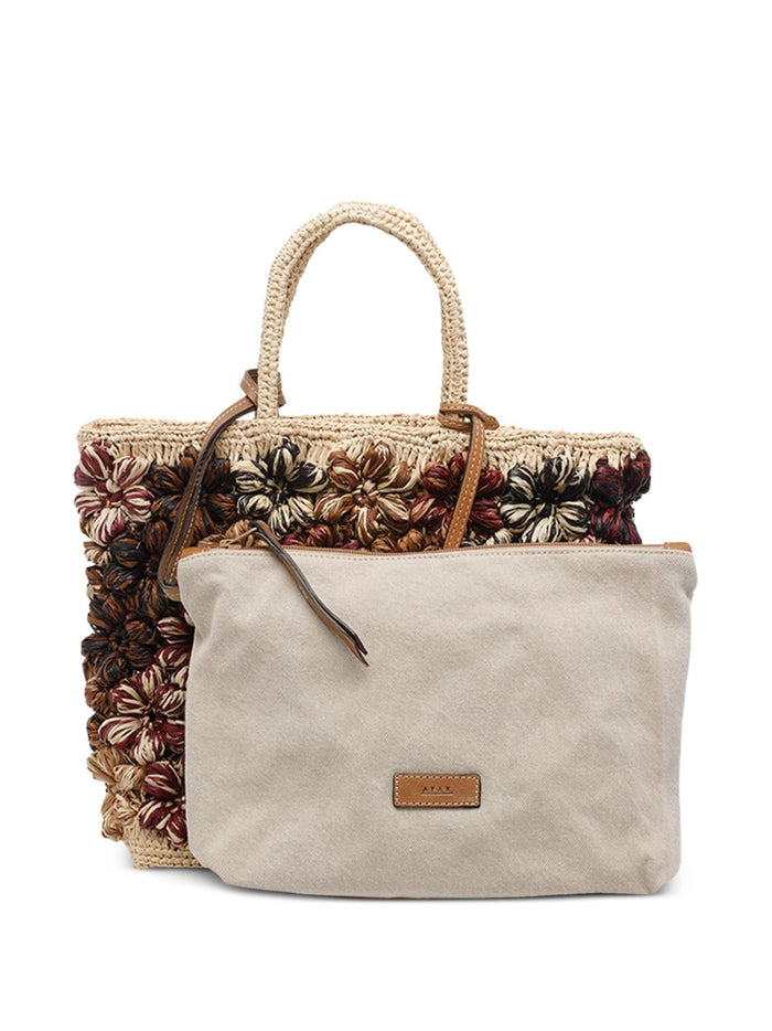 Afar Borsa Flowers Donna Beige-Multicolor 3