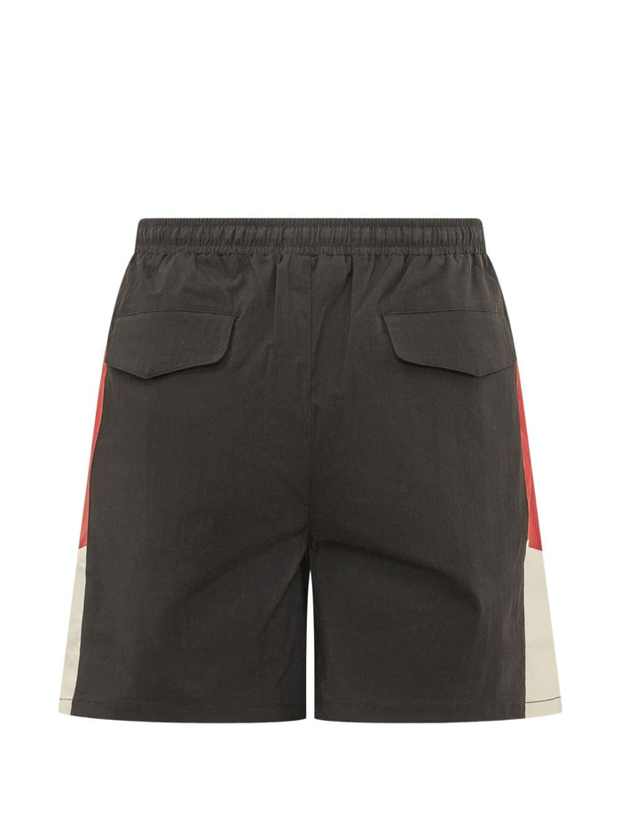 Found Short Stickerei Logo Herren Schwarz-Rot 2