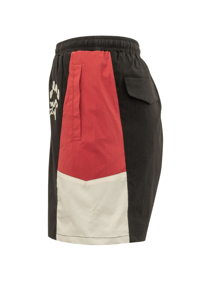 Found Short Stickerei Logo Herren Schwarz-Rot 3