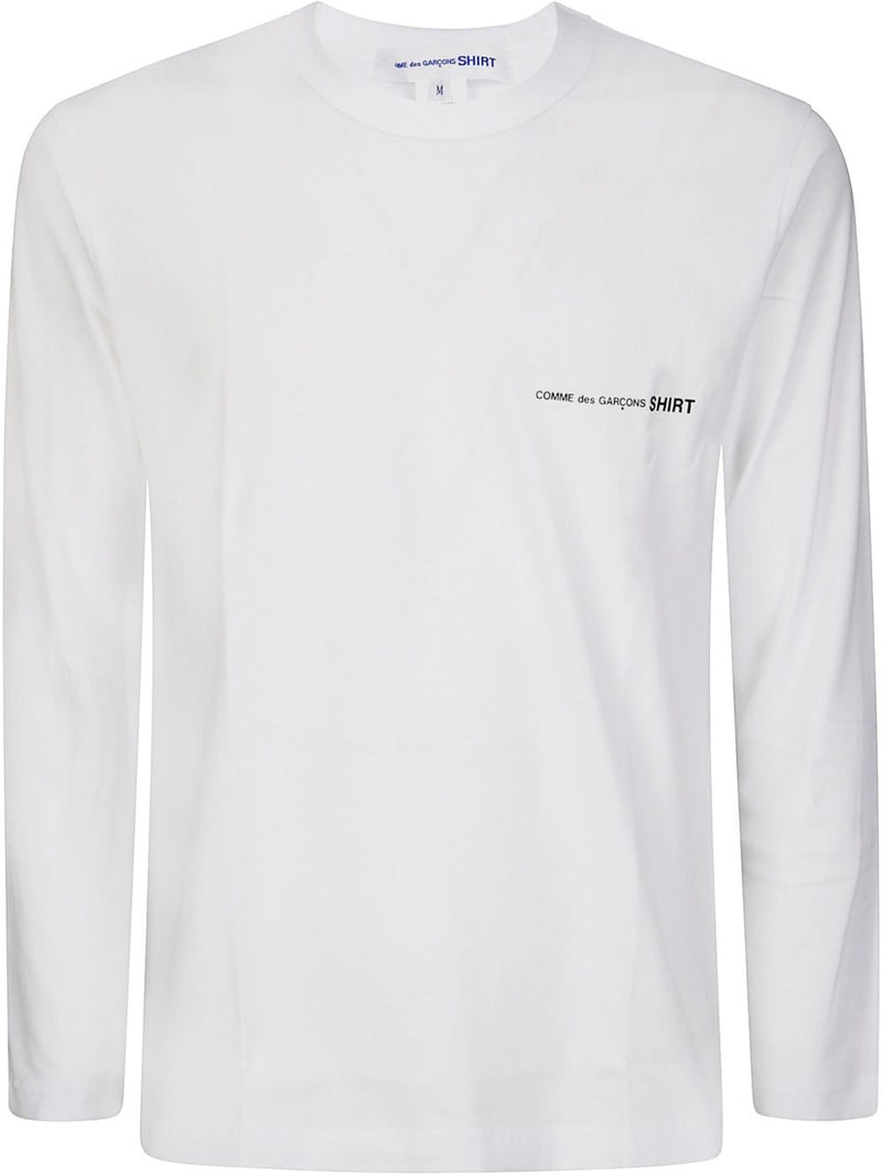 Comme Des Garcons Shirt Men's T-shirt White Long Sleeve Dipierro