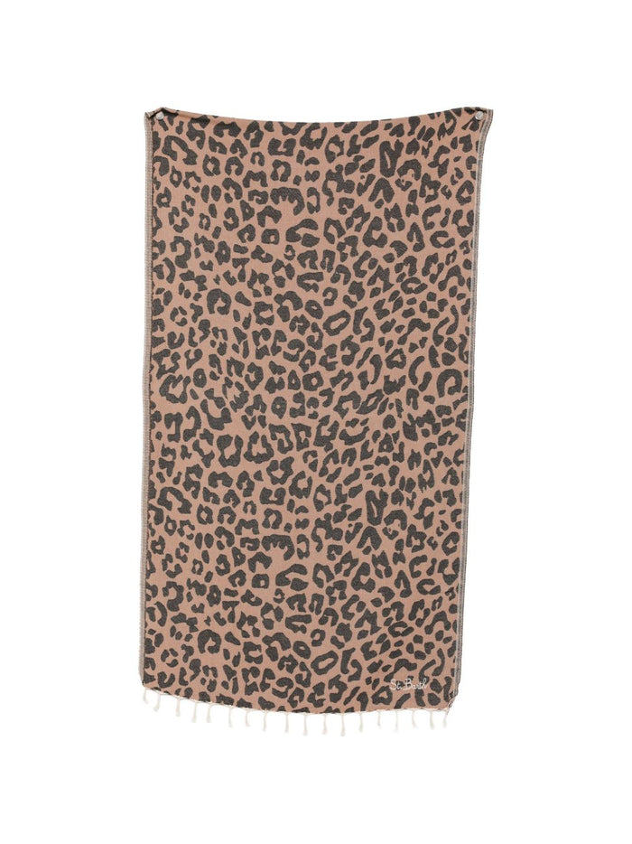 Mc2 Saint Barth Telo Mare Leopardato Unisex Beige 1