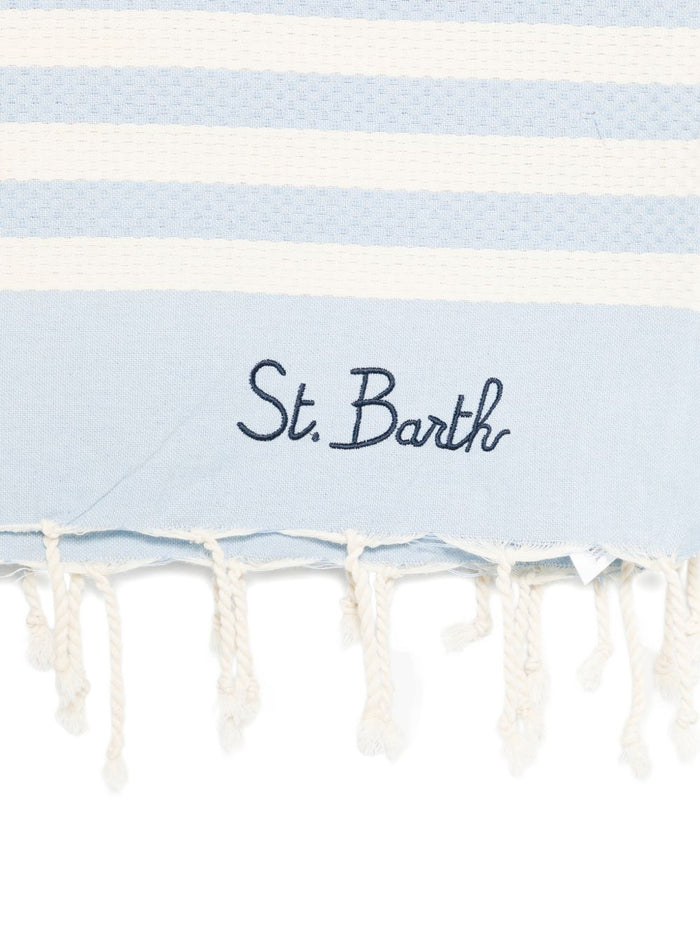Mc2 Saint Barth Telo Mare Foutas Righe Unisex Beige-Celeste 2