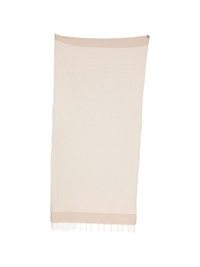 Mc2 Saint Barth Telo Mare Foutas Righe Unisex Beige 1