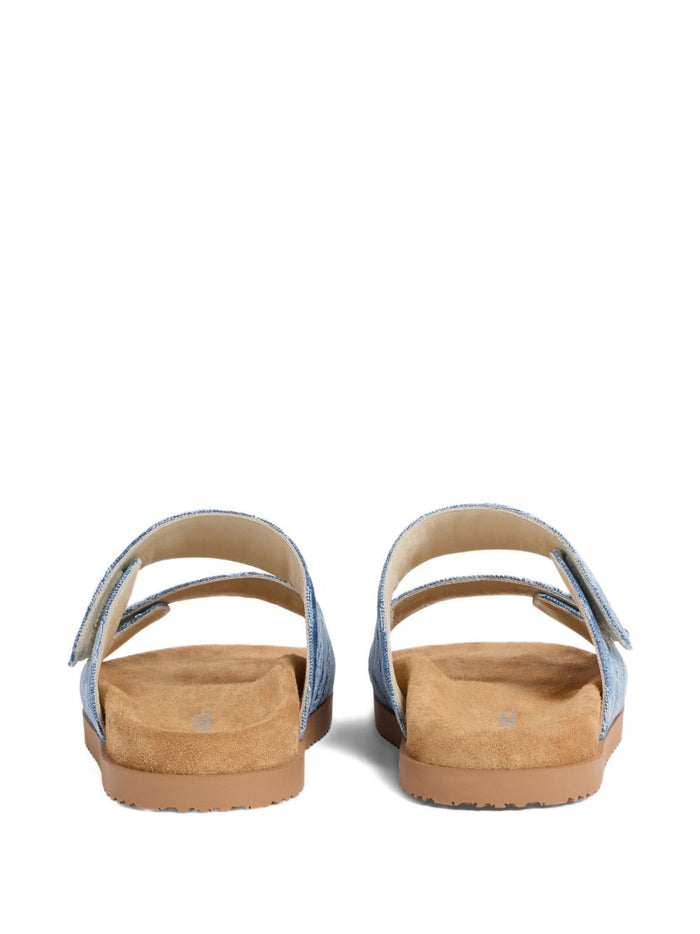 Dsquared2 Ciabatta Blu Uomo Monogramma 4