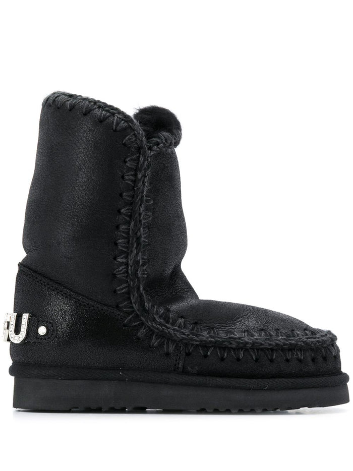 Mou Scarpa Nero Donna Eskimo 24 Logo 1