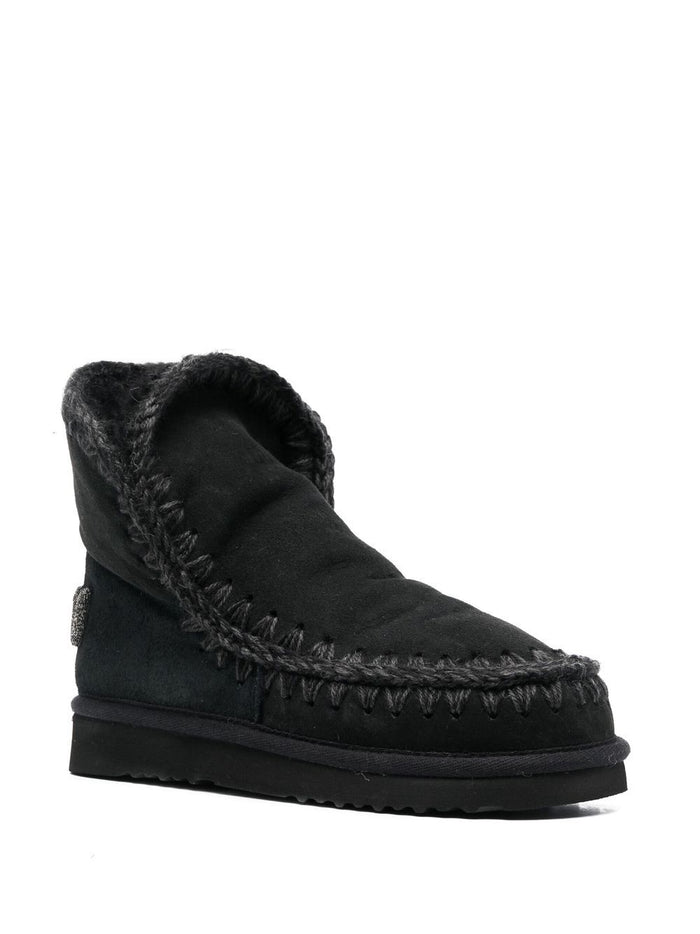 Mou Scarpa Nero Donna Eskimo 18 Glitter Logo 3