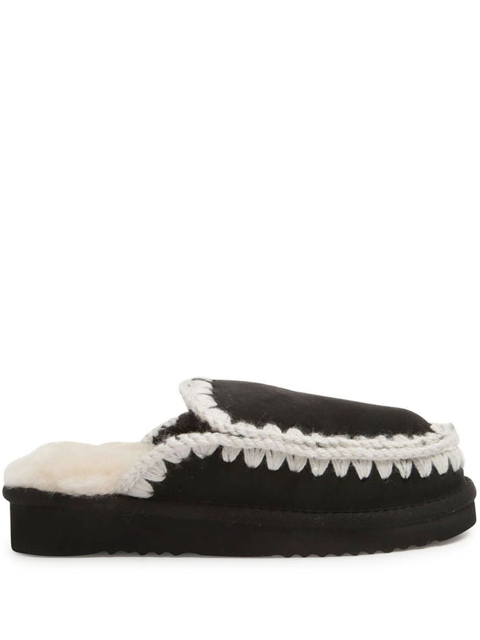 Mou Scarpa Nero Donna Eskimo Slipper 1