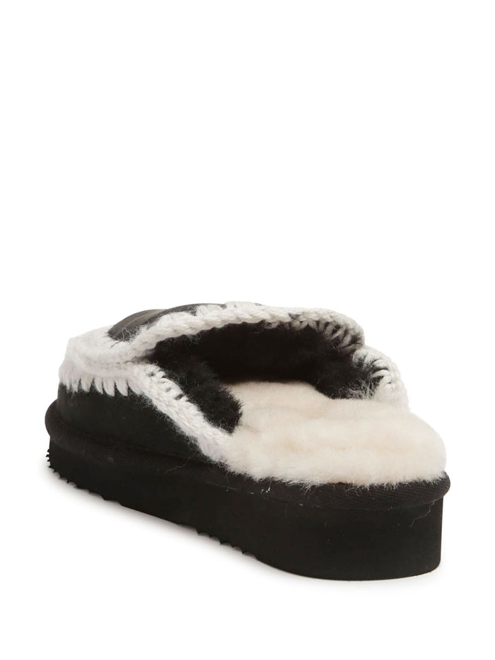 Mou Scarpa Nero Donna Eskimo Slipper 2