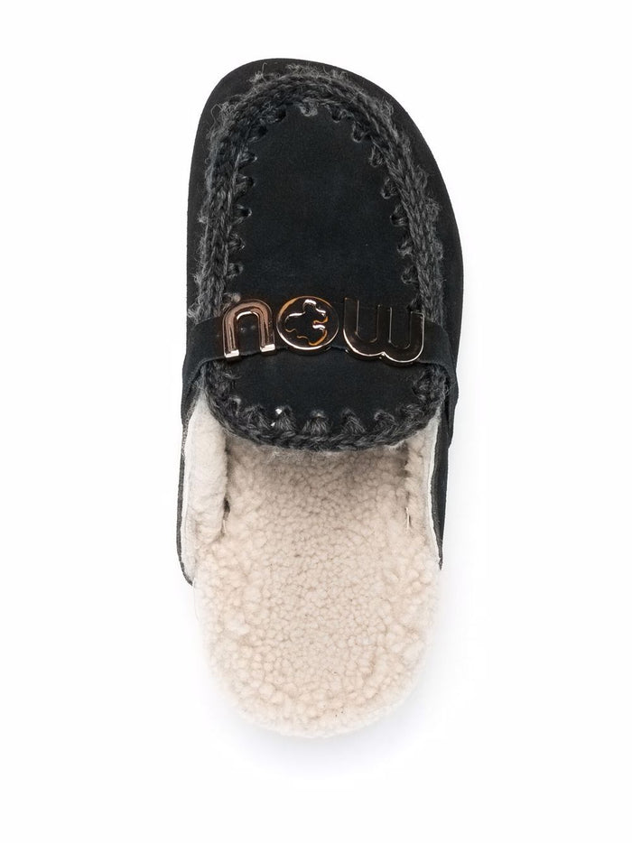 Mou Scarpa Nero Donna Winter Bio Slide Logo 4