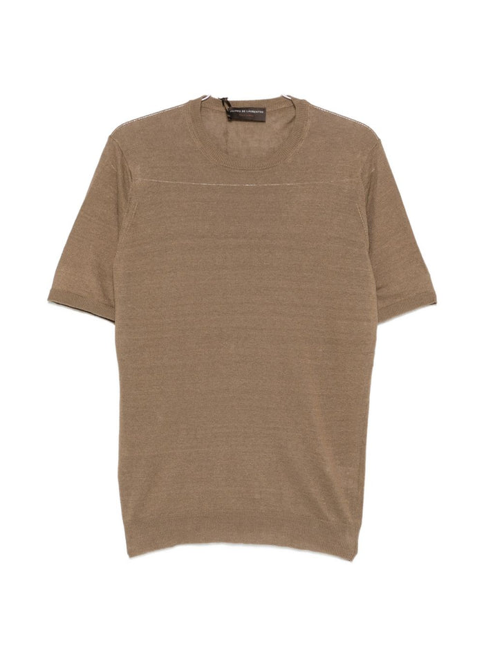 Filippo De Laurentis Maglia Maniche Corte Uomo Marrone 5