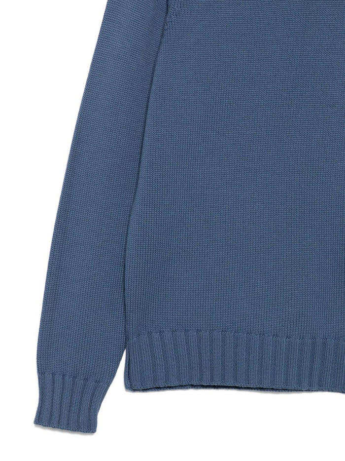 Filippo De Laurentis Herren Pullover mit Rundhalsausschnitt in blau 3