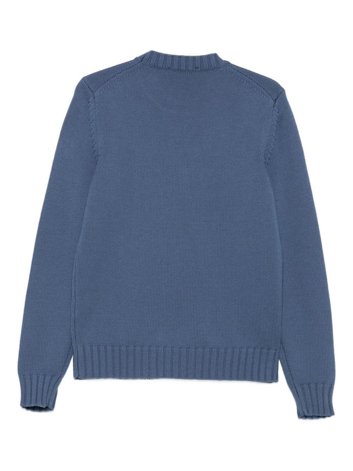 Filippo De Laurentis Herren Pullover mit Rundhalsausschnitt in blau 2