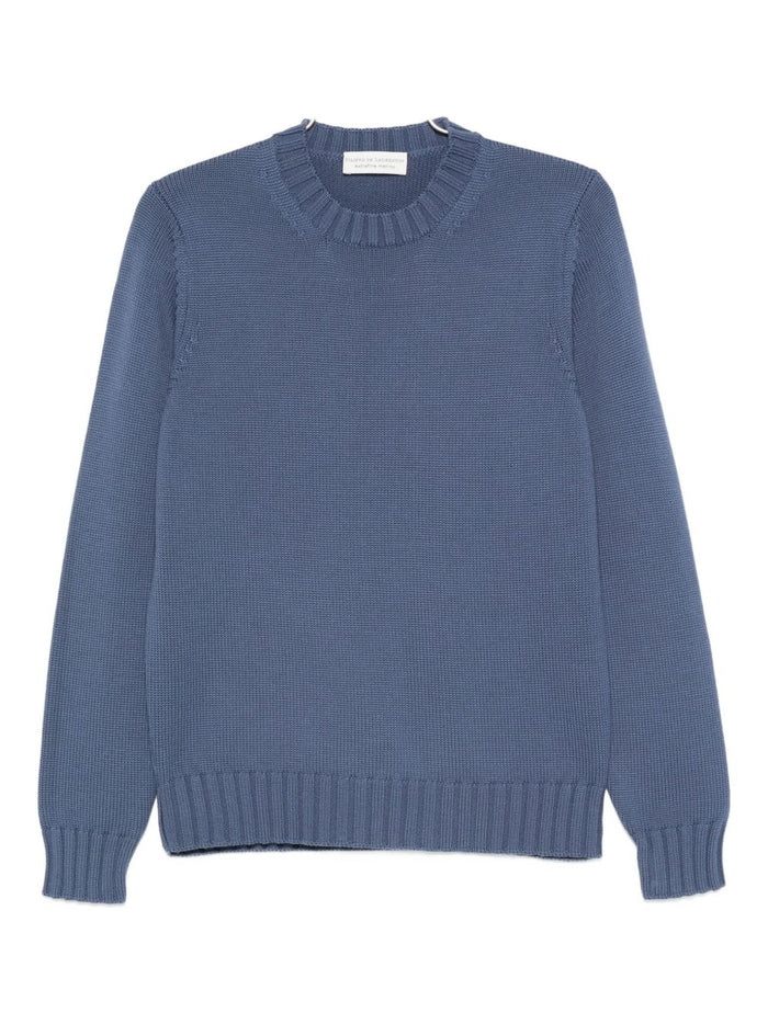 Filippo De Laurentis Herren Pullover mit Rundhalsausschnitt in blau 1