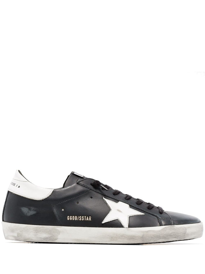 Golden Goose Men's Black Super Star Shoes 1