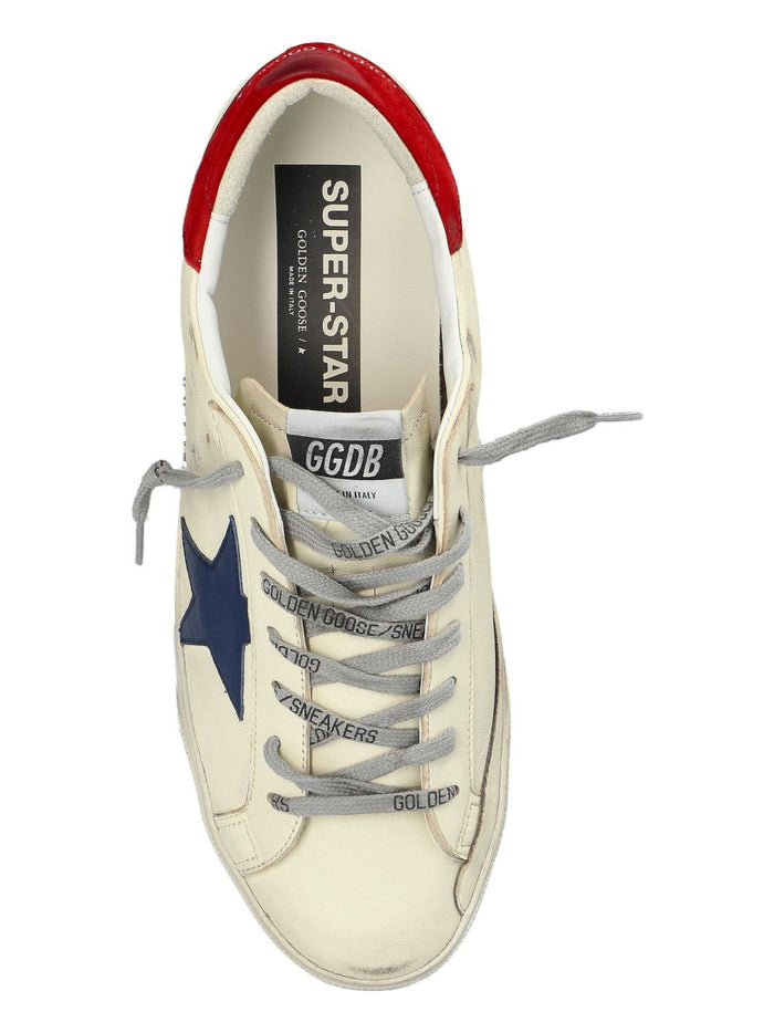 Golden Goose Super-Star Uomo Scarpa Bianco-Rosso 5