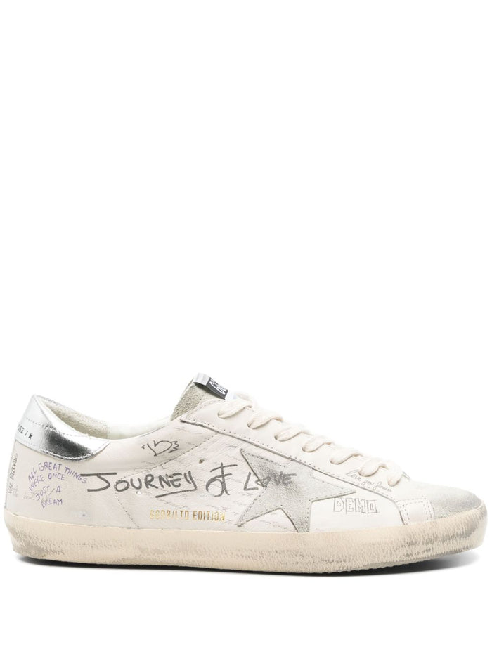 Golden Goose Super-Star Uomo Scarpa Bianco-Argento 1