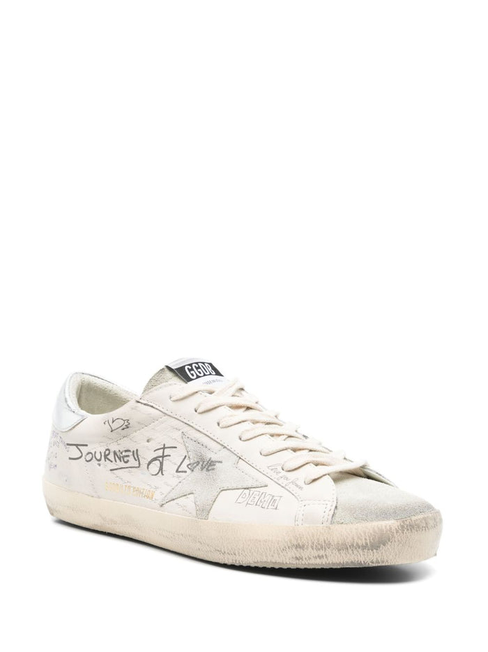 Golden Goose Super-Star Uomo Scarpa Bianco-Argento 4