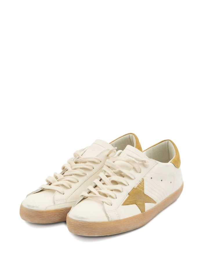 Golden Goose Super Star Uomo Sneakers Bianco-Oro 2