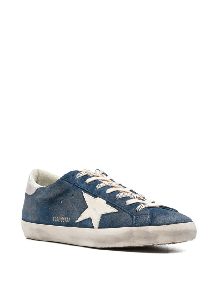Golden Goose Super Star Uomo Sneakers Blu-Bianco 2