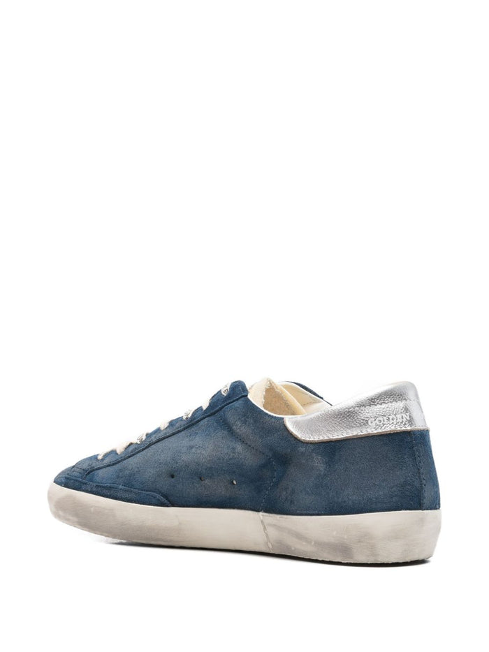 Golden Goose Super Star Uomo Sneakers Blu-Bianco 4
