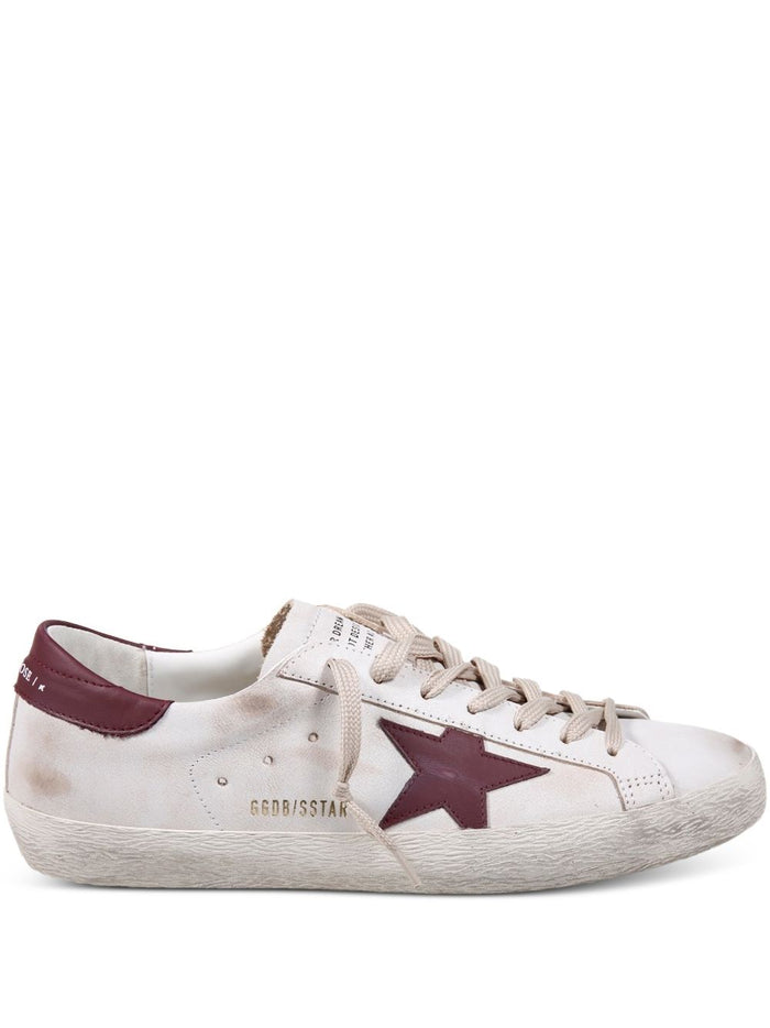 Golden Goose Scarpa Bianco-Rosso Uomo Superstar 1