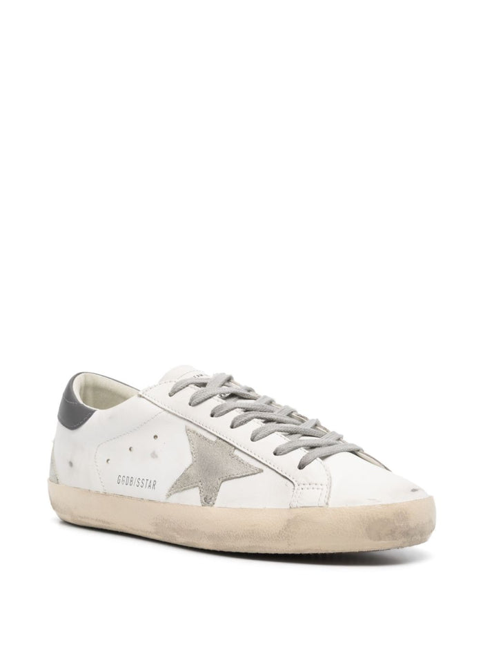 Golden Goose Scarpa Bianco-Grigio Uomo Super Star 2
