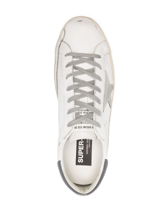 Golden Goose Scarpa Bianco-Grigio Uomo Super Star 4