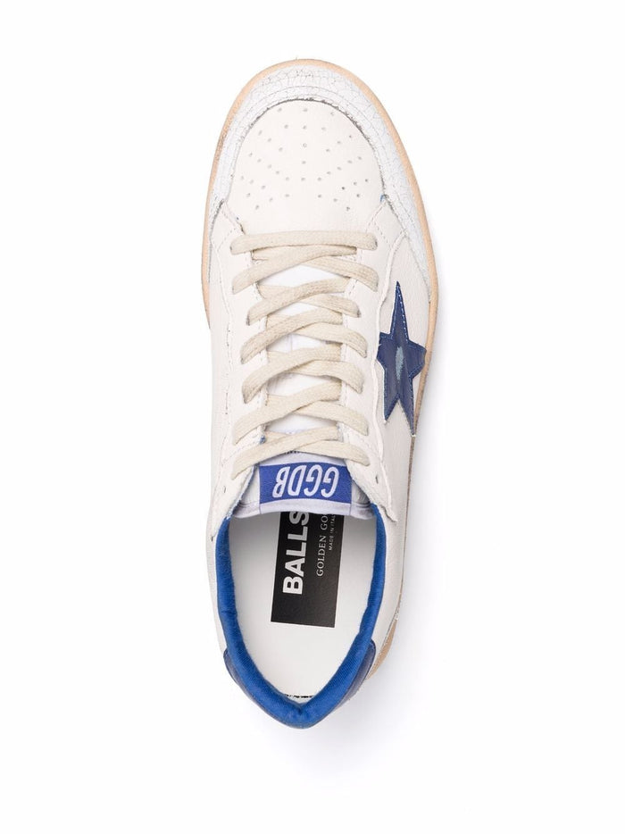 Golden Goose Scarpa Bianco-Blu Uomo Ball Star 3