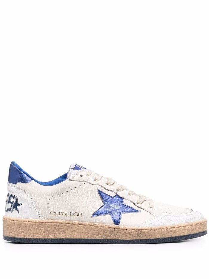 Golden Goose Scarpa Bianco-Blu Uomo Ball Star 1