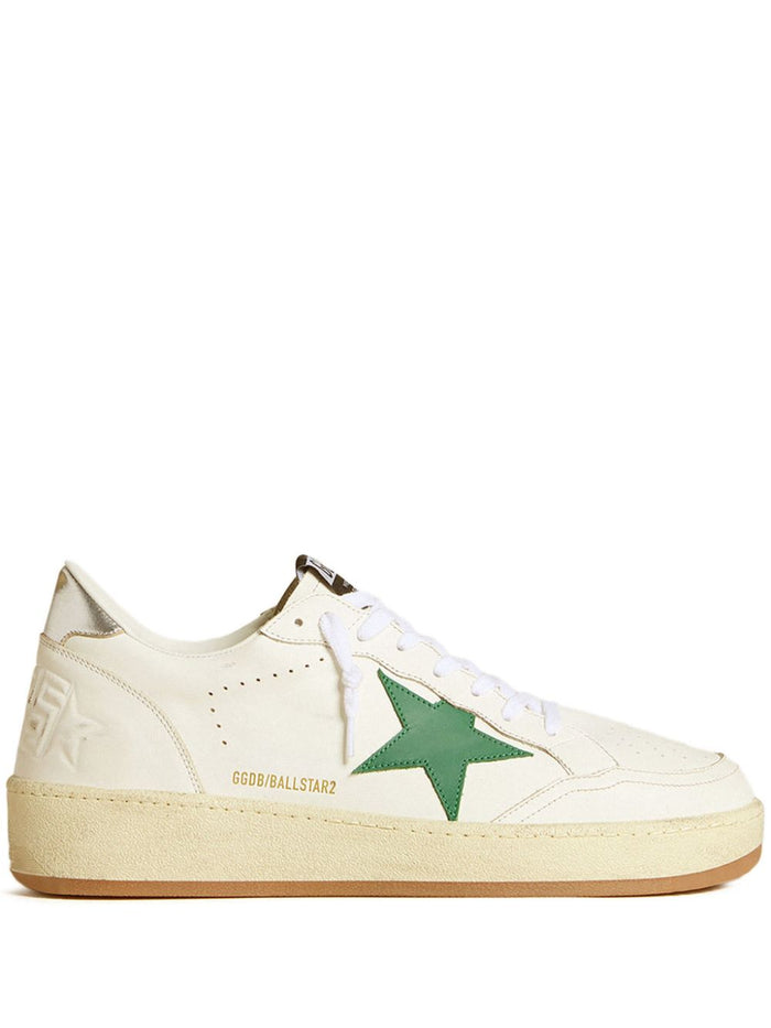 Golden Goose Ball Star Uomo Scarpa Bianco-Verde 1