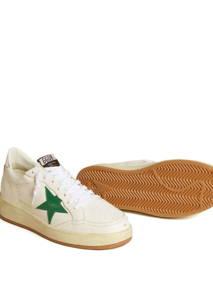 Golden Goose Ball Star Uomo Scarpa Bianco-Verde 3