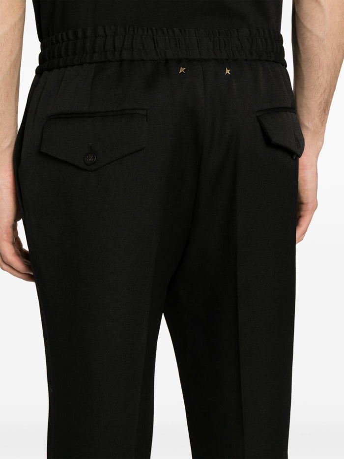 Golden Goose Pantalone Nero Uomo Vita Elasticizzata 4